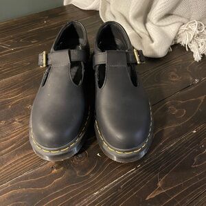 Dr. Martens Black Mary Jane  Dress Shoes with Buckle
